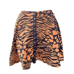 Kimichi Blue x Urban Outfitters A Line Snaps Black Mini Skirt M Festival Grunge